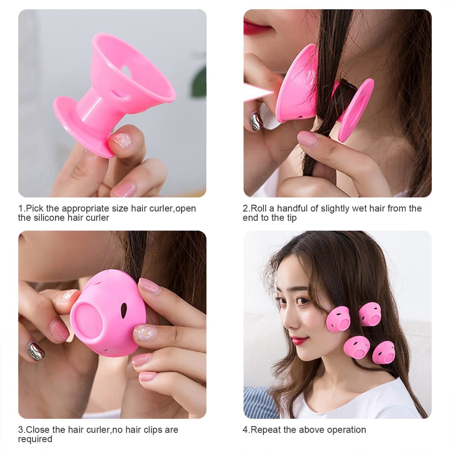 Magic Silicone Hair Curlers Set
